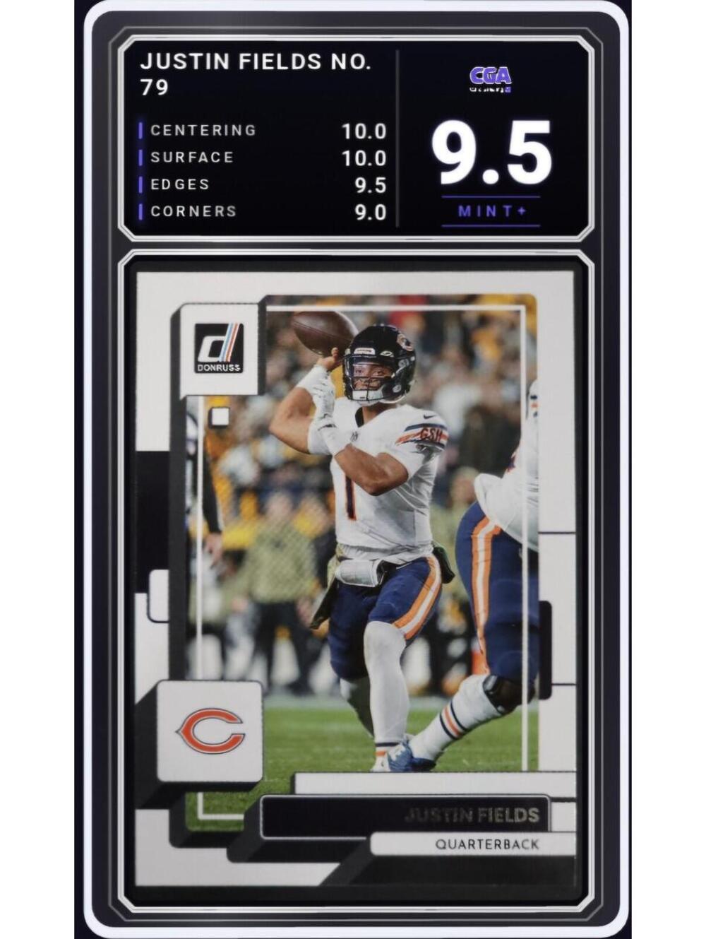 2022 Panini Donruss #79 Justin Fields Chicago Bears NFL - CGA 9.5 Digital Grade